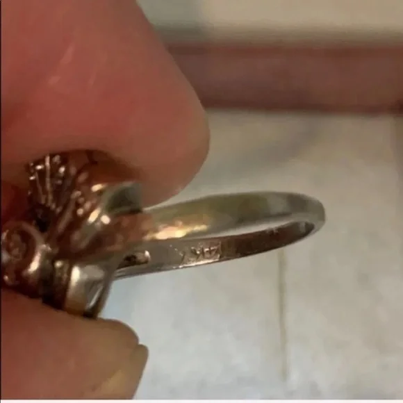 DIAMOND RING 4 1/2 Vintage - Picture 5 of 8